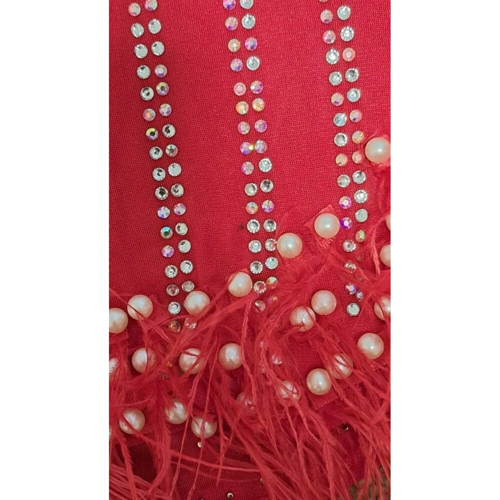 Fashion Nova NWT Glammed Up Embellished Red Mini Dress Misses Size Large - Picture 11 of 11